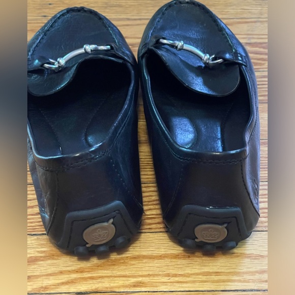 BORN Black Leather Slip On Loafer with Buckle - Picture 3 of 6